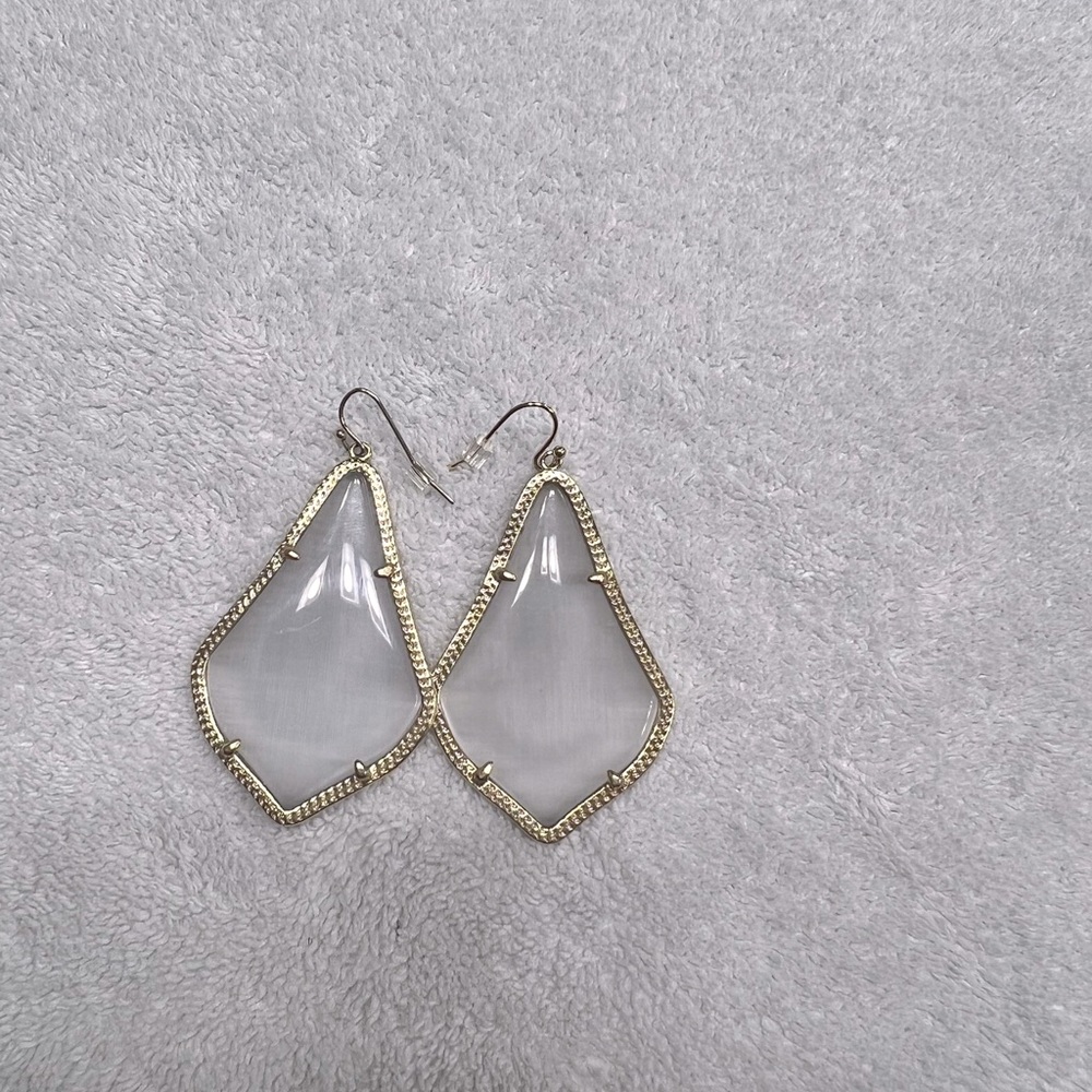 Kendra Scott Alex earrings - gold and slate - new backs